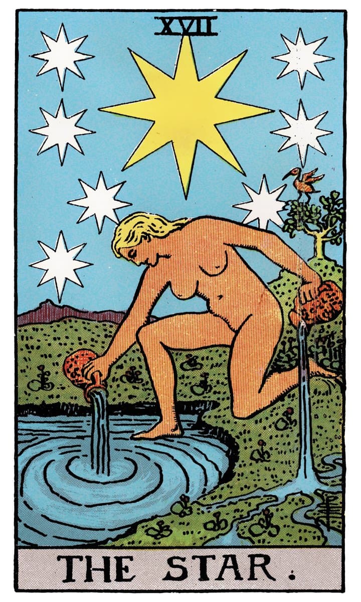 Carta de Tarot Arcano XVII - A Estrela