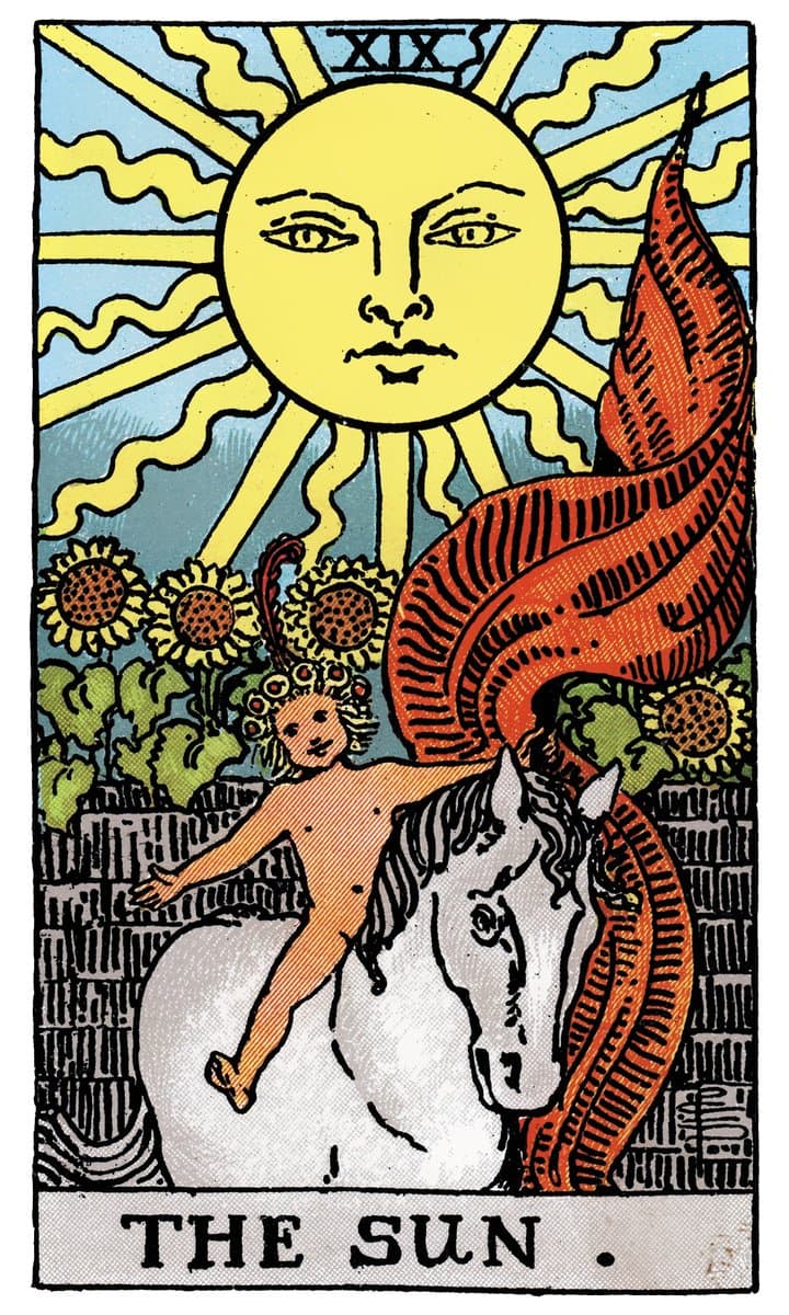 Carta de Tarot Arcano XIX - O Sol